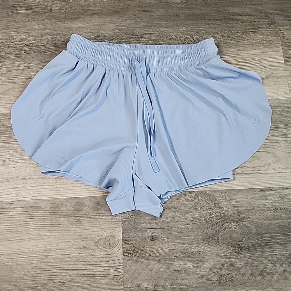 Joy Lab Game Day Double Layer Run Shorts 2.5" XSmall Elastic Waist Blue - Picture 3 of 9